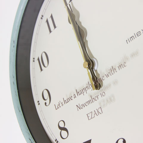 オリジナル電波時計 レトロ　UV [手描き・オリジナルデザイン]