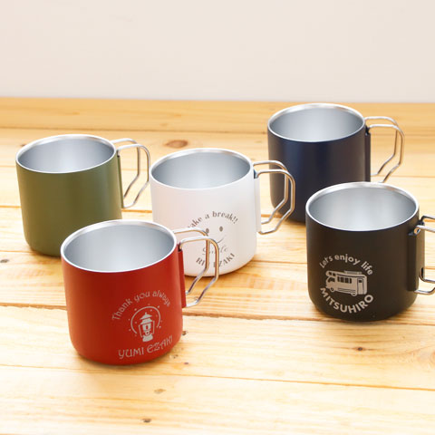 ハンドルが取り外せるオリジナルステンレスサーモマグ[手描き・オリジナルデザイン]