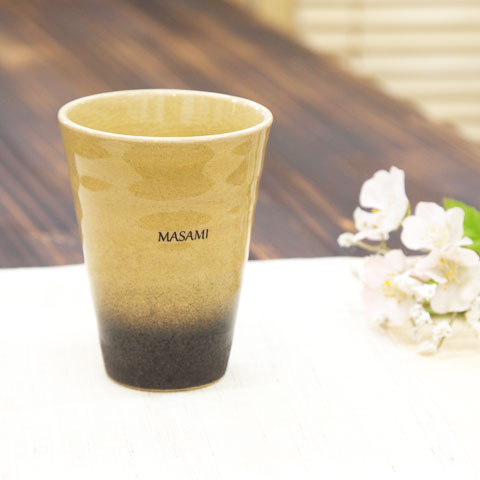 オリジナル信楽焼 Jewel　Cup　ハーモニー[手描き・オリジナルデザイン]