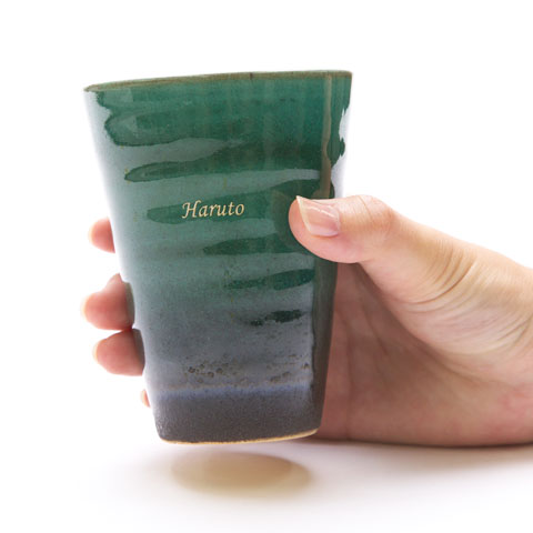 オリジナル信楽焼 Jewel　Cup　ハーモニー[手描き・オリジナルデザイン]