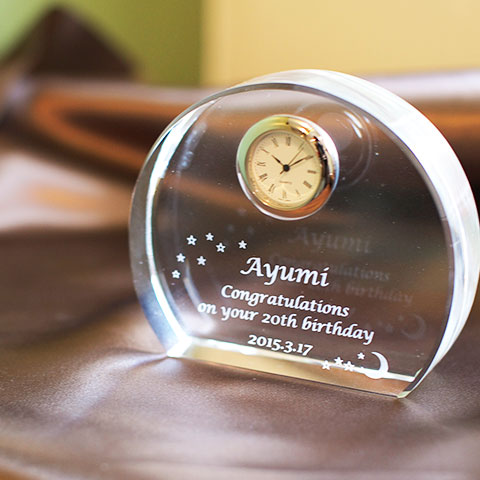 オリジナル置き時計 アーチ [手描き・オリジナルデザイン]