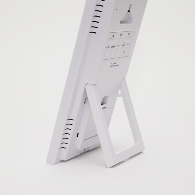 オリジナルプリント 革風 デジタル 日めくり電波時計 UV[手描き・オリジナルデザイン]