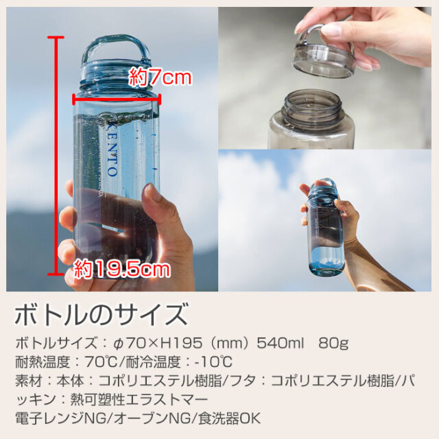 ボトルのサイズ