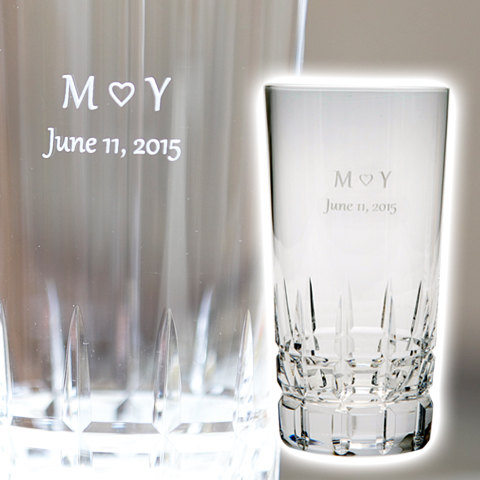 名入れハイボールグラス ダイヤカットはご主人への結婚記念日に