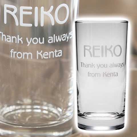 ウェディングギフトならハイボールグラス　スタンダード（横）