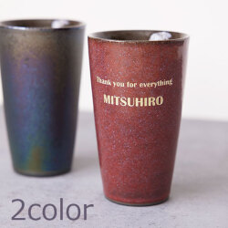 オリジナルカップ 美濃焼 二層構造温冷カップ[手描き・オリジナルデザイン]