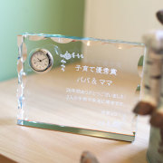 オリジナル置き時計 Rカット [手描き・オリジナルデザイン]