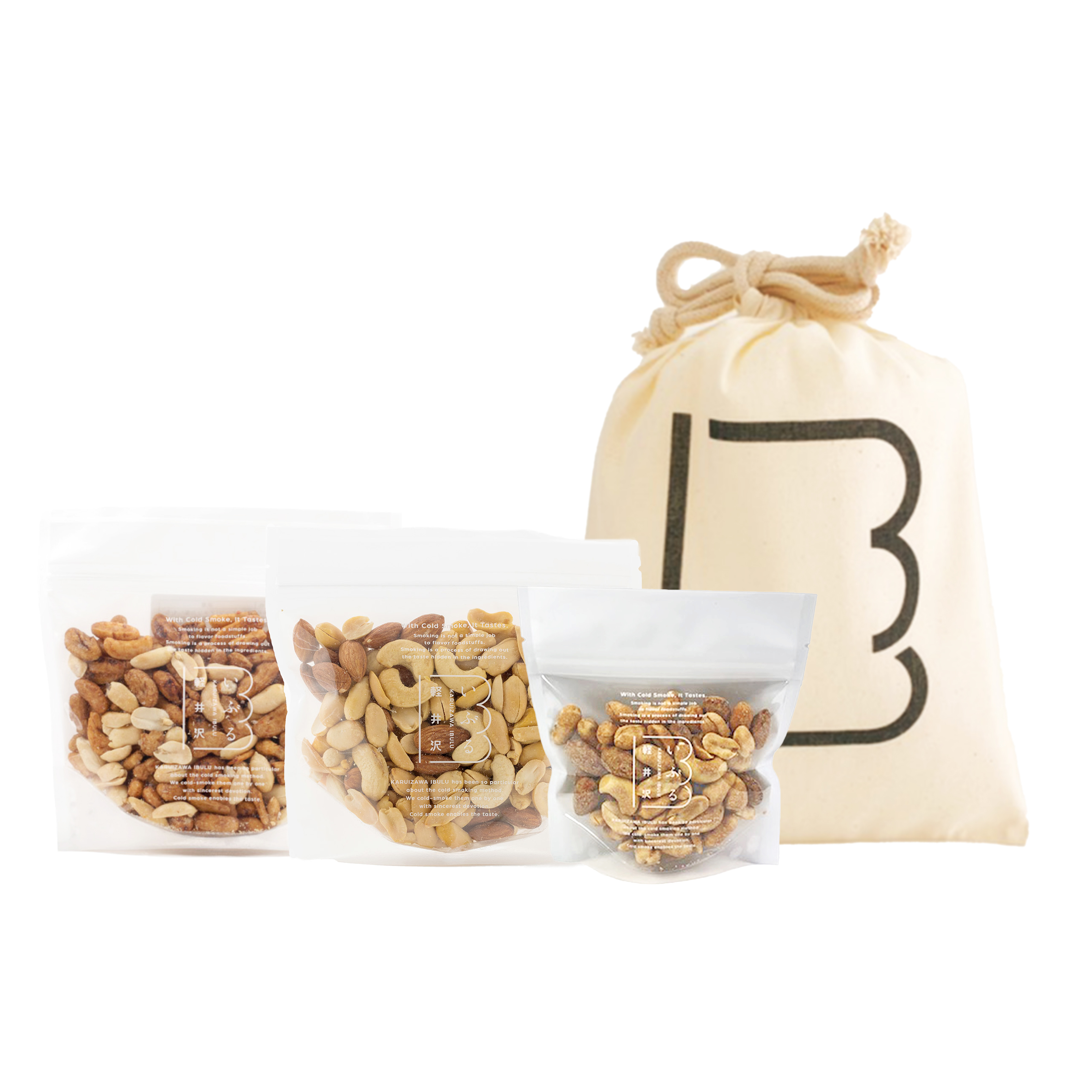 ナッツ好きにはこちら。巾着入りナッツ3種セット