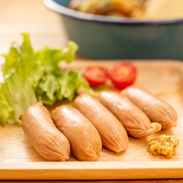 大豆ミートを使ったヴィーガンウインナー