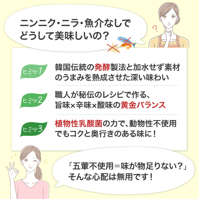 韓国料理の素のこだわり