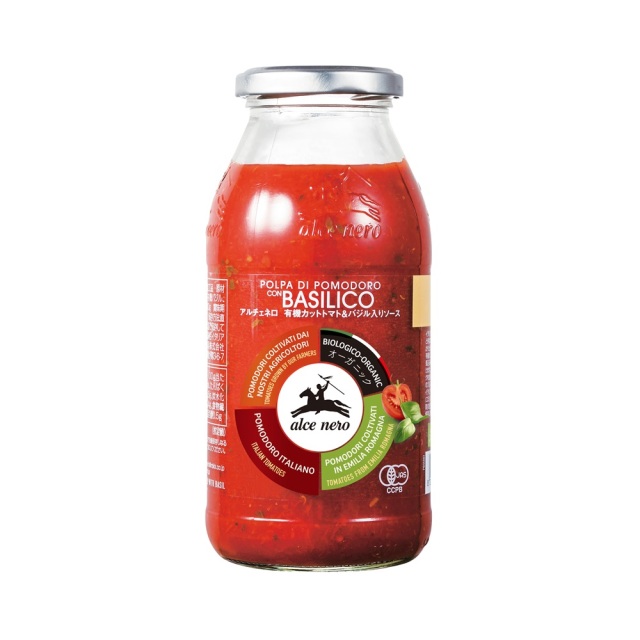 有機カットトマト＆バジル入りソース500ｇ