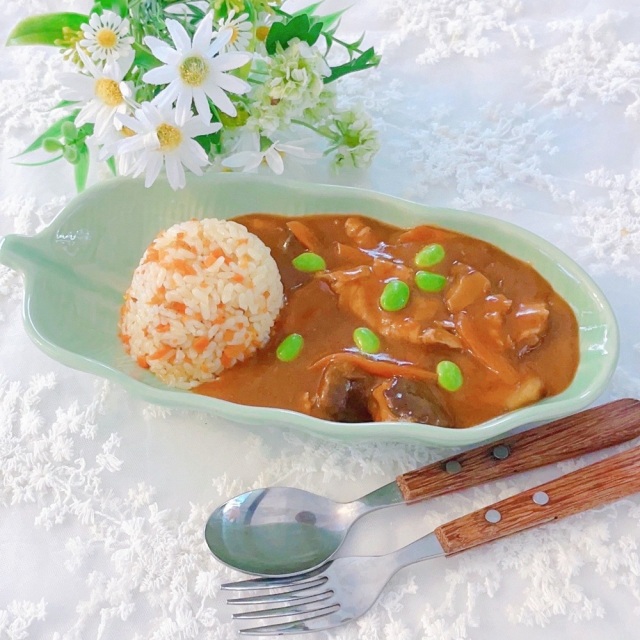 大豆ミートときのこのハッシュドビーフ風シチュー