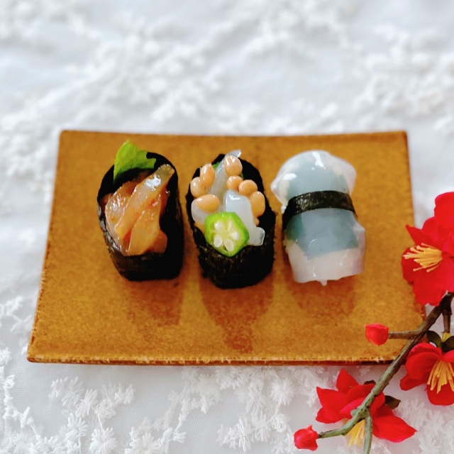 ココアップで作るベジタリアンイカ寿司３種