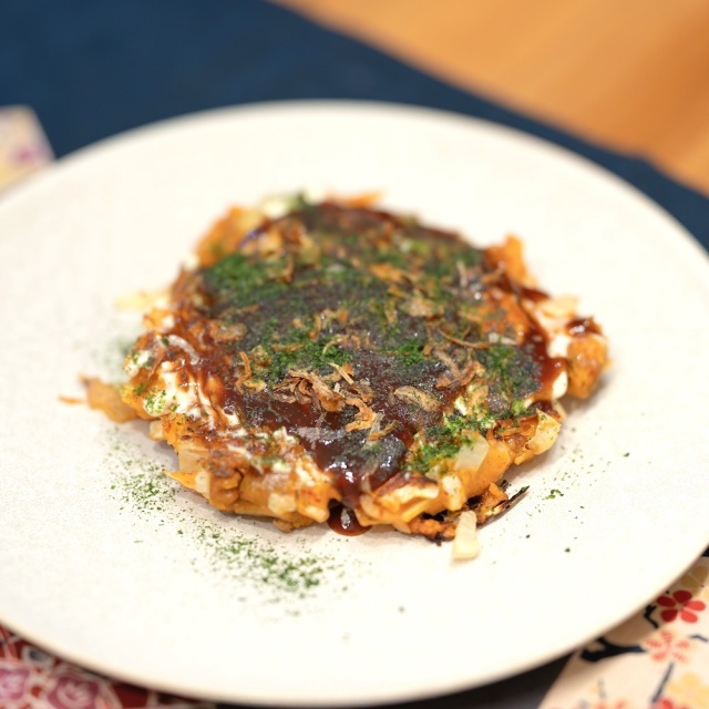 精進キムチの納豆お好み焼き