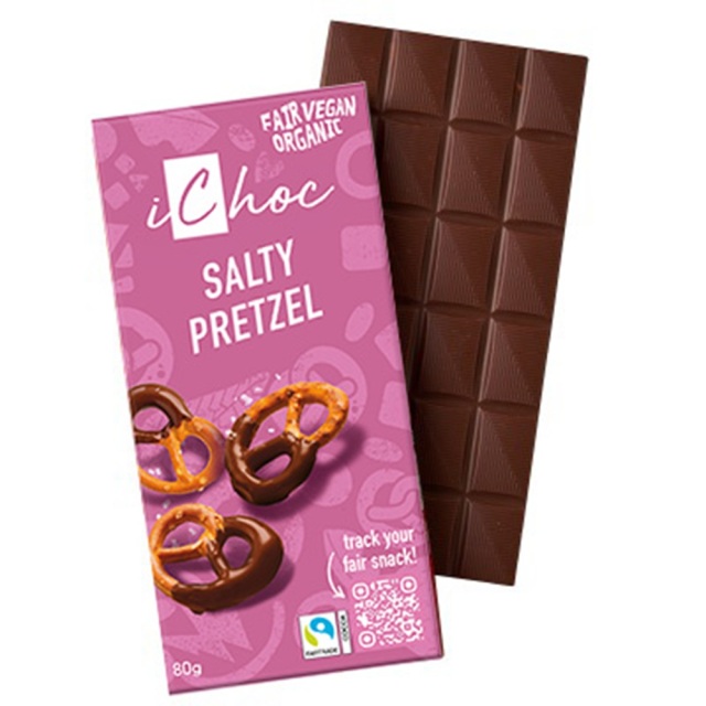 季節休売 オーガニックチョコレート ソルティプレッツェル（冬季限定