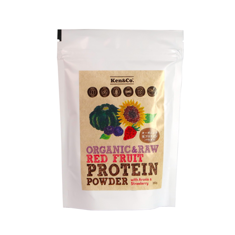オーガニック 生プロテインパウダー アロニア＆ストロベリー