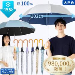遮光遮熱ジャンプ シルバーひんやり傘