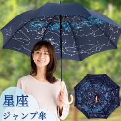 ジャンプ傘　星座（男女兼用）　60cm　LIEBEN-0180 【送料無料(一部地域除く】