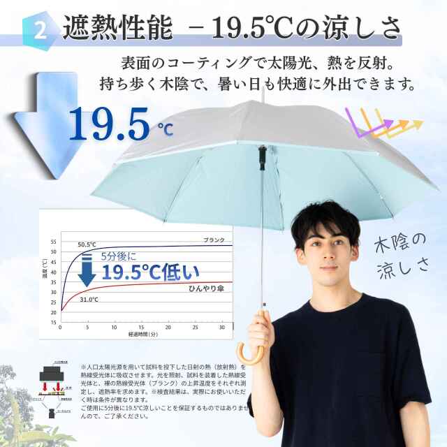 UV晴雨兼用ジャンプ傘 シルバー 60cm｜日傘専門店【リーベン】