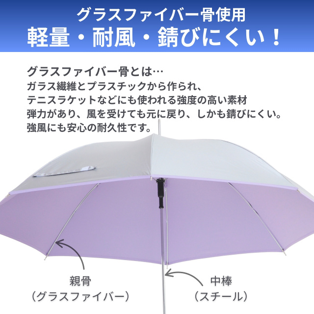 UV晴雨兼用ジャンプ傘 シルバー 60cm｜日傘専門店【リーベン】