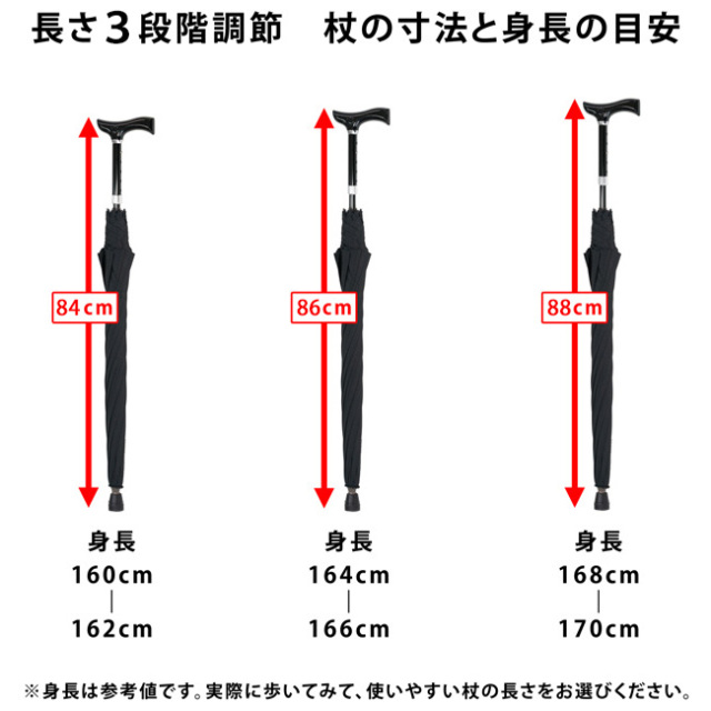 つえがさ 杖傘「杖の使用を気づかれにくい傘の杖」杖に見えないように