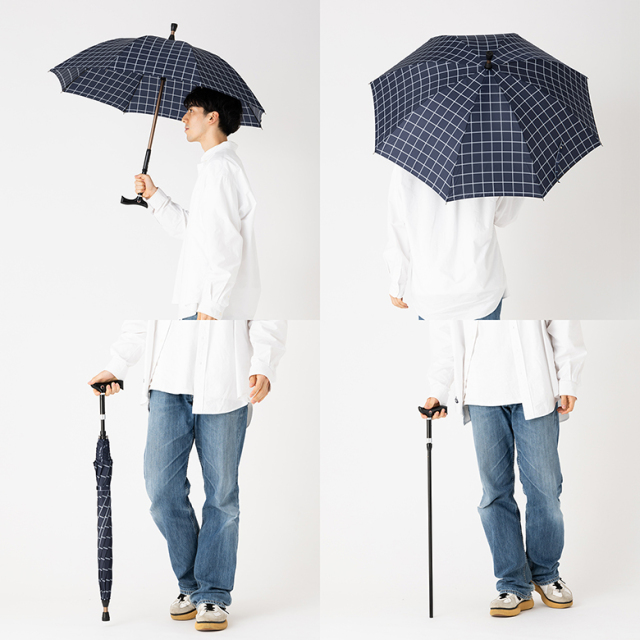 つえ傘 ステッキブレラ 傘の中に杖 【日傘と傘の専門店リーベン】