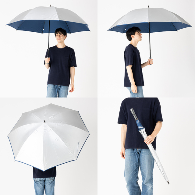 ゴルフ傘 シルバーキングサイズ手開き｜日傘専門店【リーベン】