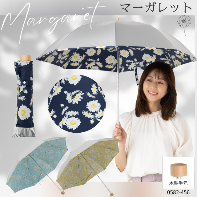 折りたたみ日傘 UV晴雨兼用軽量折傘 シルバー/花柄 【日傘と傘の専門 折りたたみ日傘 UV晴雨兼用軽量折傘 シルバー/花柄 【日傘と傘の専門