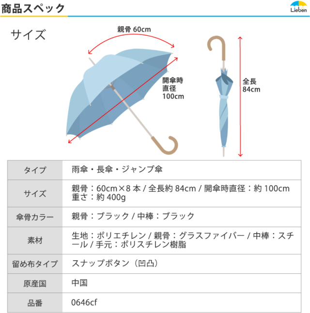 透明カラフルジャンプ傘 60cm×8本 ビニール傘 【日傘と傘の専門