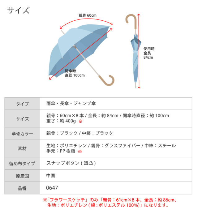 ビニール傘 60cm×8本骨 透明 ジャンプ傘｜傘の専門店【リーベン】
