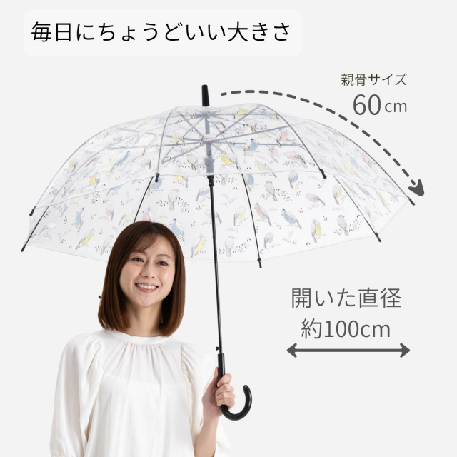 ビニール傘 60cm×8本骨 透明 ジャンプ傘｜傘の専門店【リーベン】