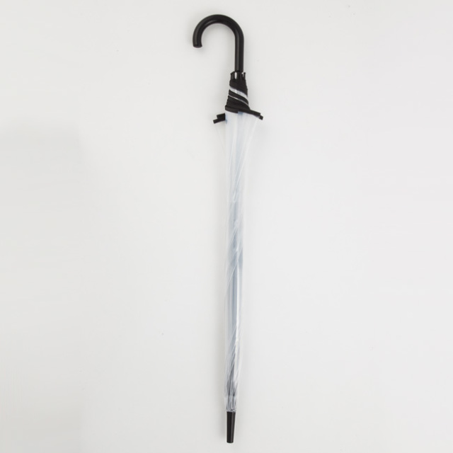 18本組】ビニール傘 スーパービッグ透明ジャンプ傘 75cm ブラック｜傘