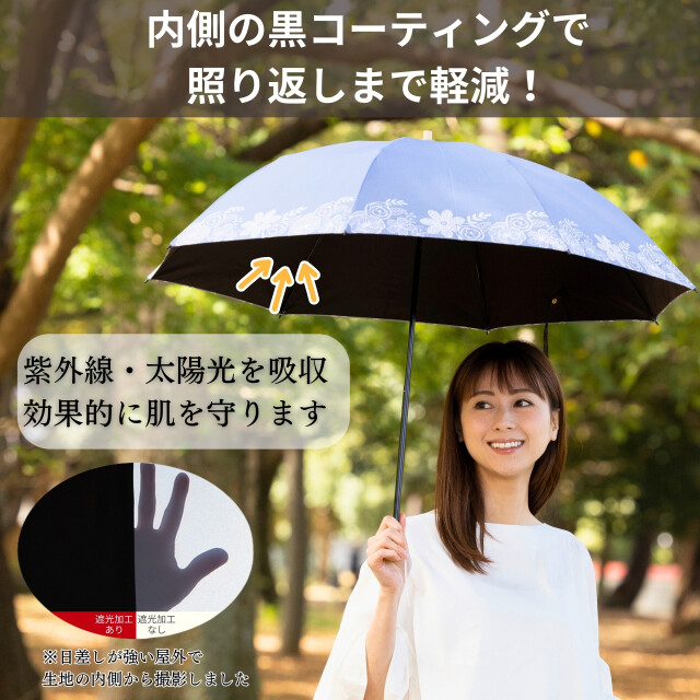 日傘 クールプラス UV遮熱遮光折傘 （晴雨兼用） 50cm×8本骨
