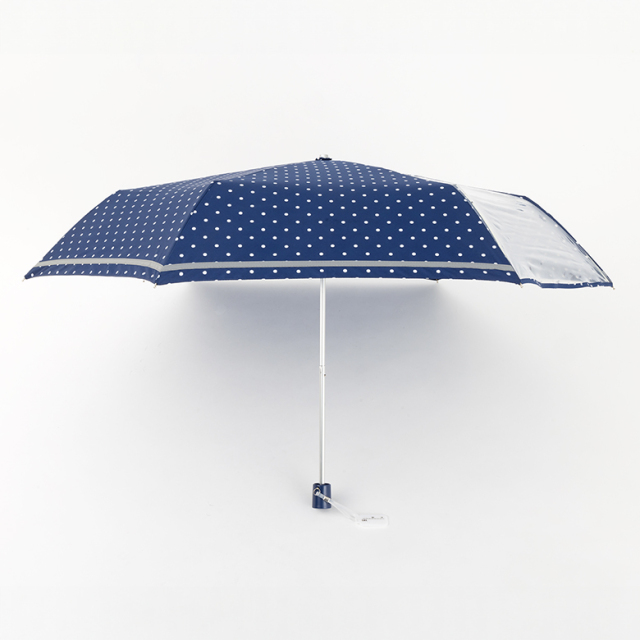 かんたん開閉 前が見える 子ども用折りたたみ傘 反射テープ付｜傘の