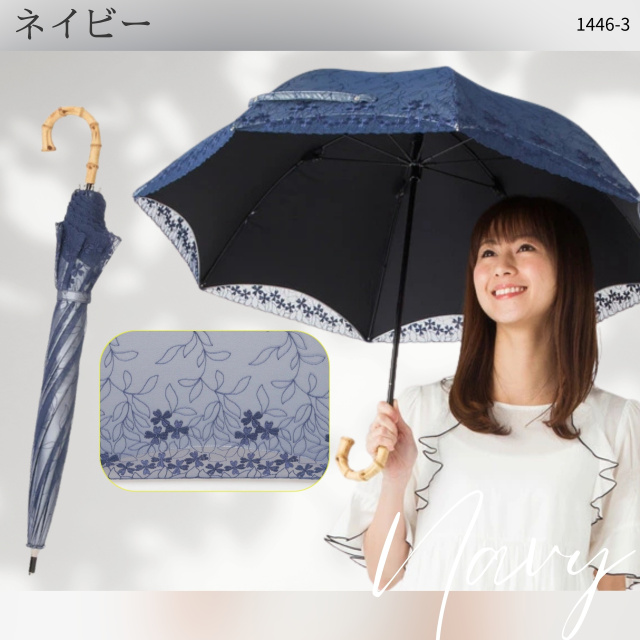 新品タグ付き【長傘 日傘】綿100％ 希少!竹ねじれ持ち手 高級レース使用 黒 新品タグ付き【長傘 日傘】綿100％ 希少!竹ねじれ持ち手 高級レース