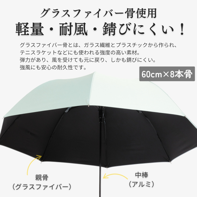 晴雨兼用傘 日傘 Wpc.IZA【軽量＆大判】 LIGHT＆LARGE 60cm 完全遮光100％ 遮熱 UV