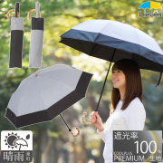 ＵＶ遮熱遮光折傘　晴雨兼用　50cm×8本骨　遮光1級　クールプラス　LIEBEN-0514 【送料無料(一部地域除く】