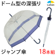 肩がぬれにくい透明ジャンプ傘