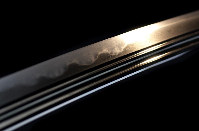 脇差】 横山加賀介藤原祐永 天保十五年二月日 （菊紋）一 備陽長船郷