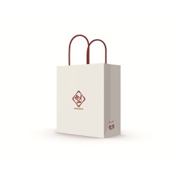 ギフト　紙袋　紅白　Mサイズ