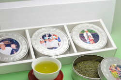 【送料無料】オリジナル 写真入り ３缶 お茶 ギフトセット プレゼント 内祝 贈答品 お返し ギフト※