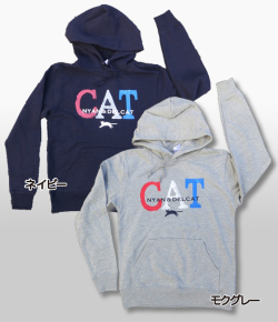 【猫柄】カツミアート（松下カツミ）パーカー：CATLOGO