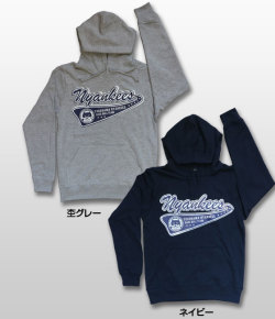 【猫柄】カツミアート（松下カツミ）メンズパーカー：ニャンキース