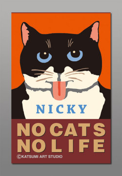 カツミアートオリジナル猫柄ポチ袋：ニッキー（3枚入り）