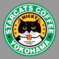 カツミアート猫柄シール：スタキャラベル