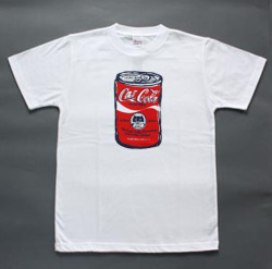 松下カツミ猫柄T-シャツ：キャットコーラ（ホワイト）