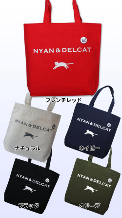 猫柄】カツミアート（松下カツミ）トートバッグ（大）：NYAN & DELCAT