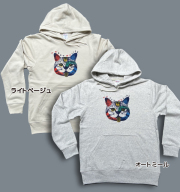 【猫柄】カツミアート（松下カツミ）パーカー：ソラミミ