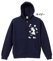 【猫柄】カツミアート（松下カツミ）パーカー：ワンオフパーカー：Style.026（Mサイズ）