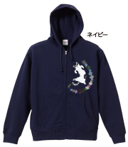 【猫柄】カツミアート（松下カツミ）パーカー：ワンオフパーカー：Style.027（XLサイズ）